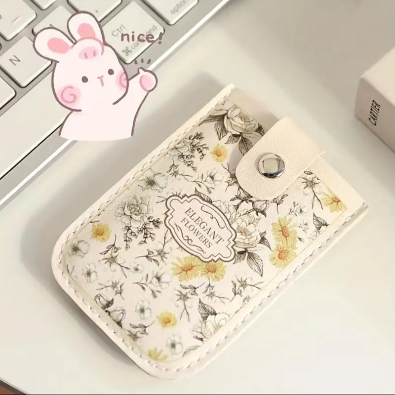 Creative Card Pockets PU Leather Mini Wallets RFID Blocking ID Card Holder Laminated Concealed Pull-out Business Card Case