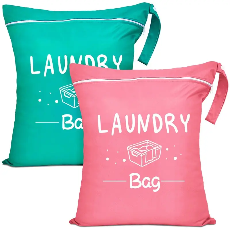 Waterproof Travel Clothing Storage Bag Large Capacity Portable Handheld Wash Bag Zipper Oxford Cloth Laundry Bag Exercise