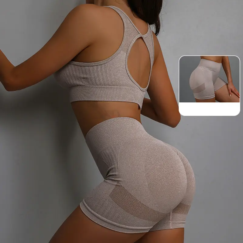 Yoga Suit Yoga Sports Underwear Women's Fitness Suit Vest Running Sports Yoga Shorts Set Yoga Set  Workout Set