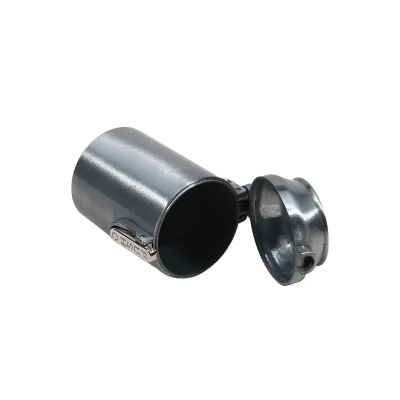 Portable Mini Ashtray with Lid for Outdoor Travel Metal Storage Box with Keychain Cigarette Accessories