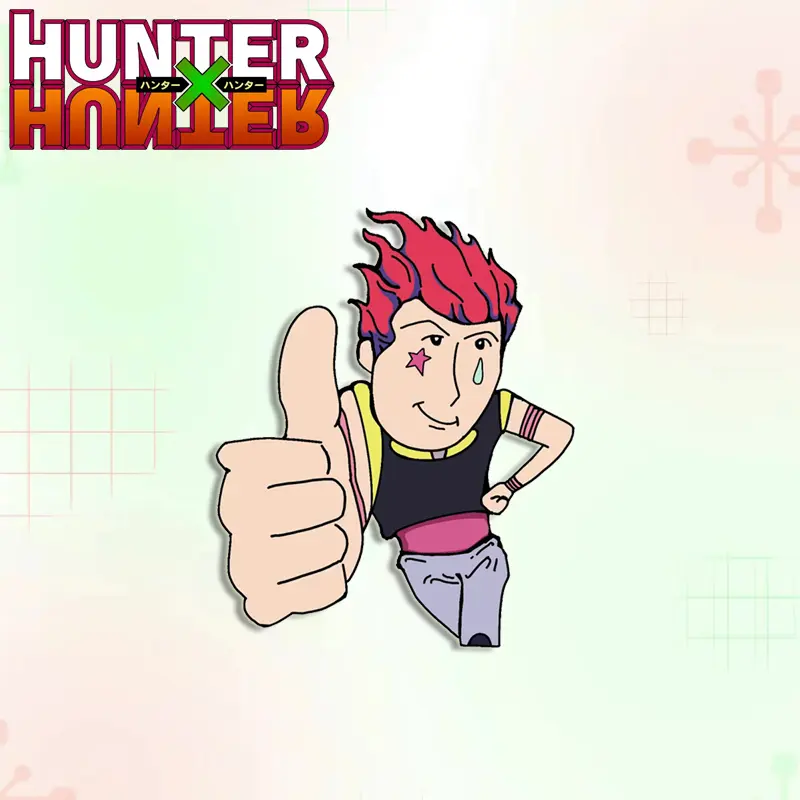 Full Time Hunter Hisoka Funny Badge Brooch Anime Cute Children's Backpack Decoration Jewelry Fashion Coat Shoulder Badge Gifts