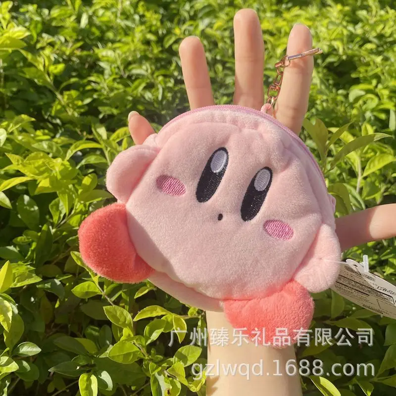 Kirby Soft Plush Coin Bags Kawaii Children Money Purse Wallet Cute Cartoon 3D Coin Purse Coin Bag Zipper Pouch Keys Earphone Bag
