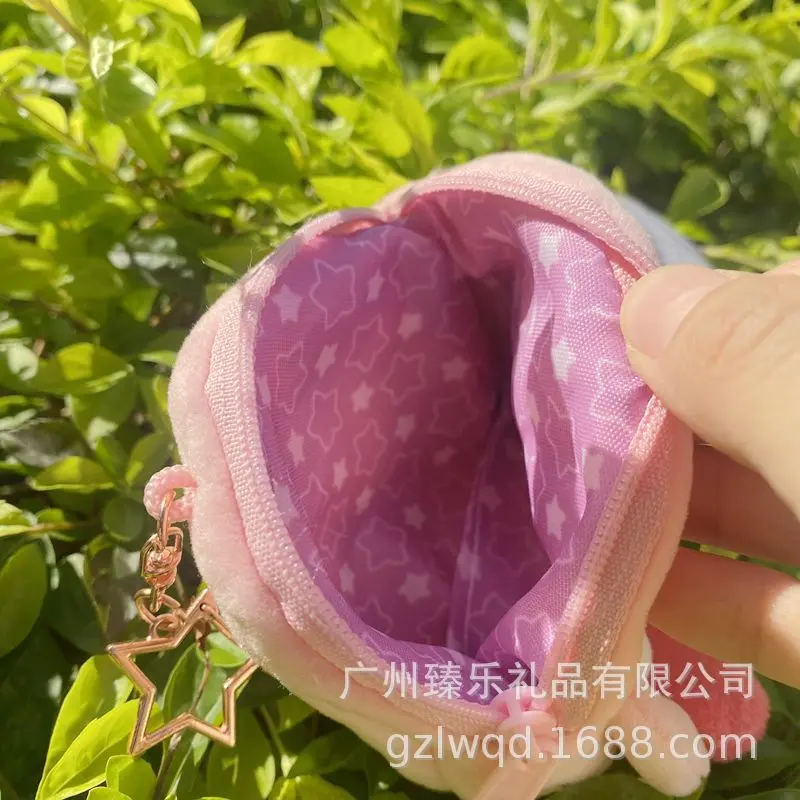 Kirby Soft Plush Coin Bags Kawaii Children Money Purse Wallet Cute Cartoon 3D Coin Purse Coin Bag Zipper Pouch Keys Earphone Bag