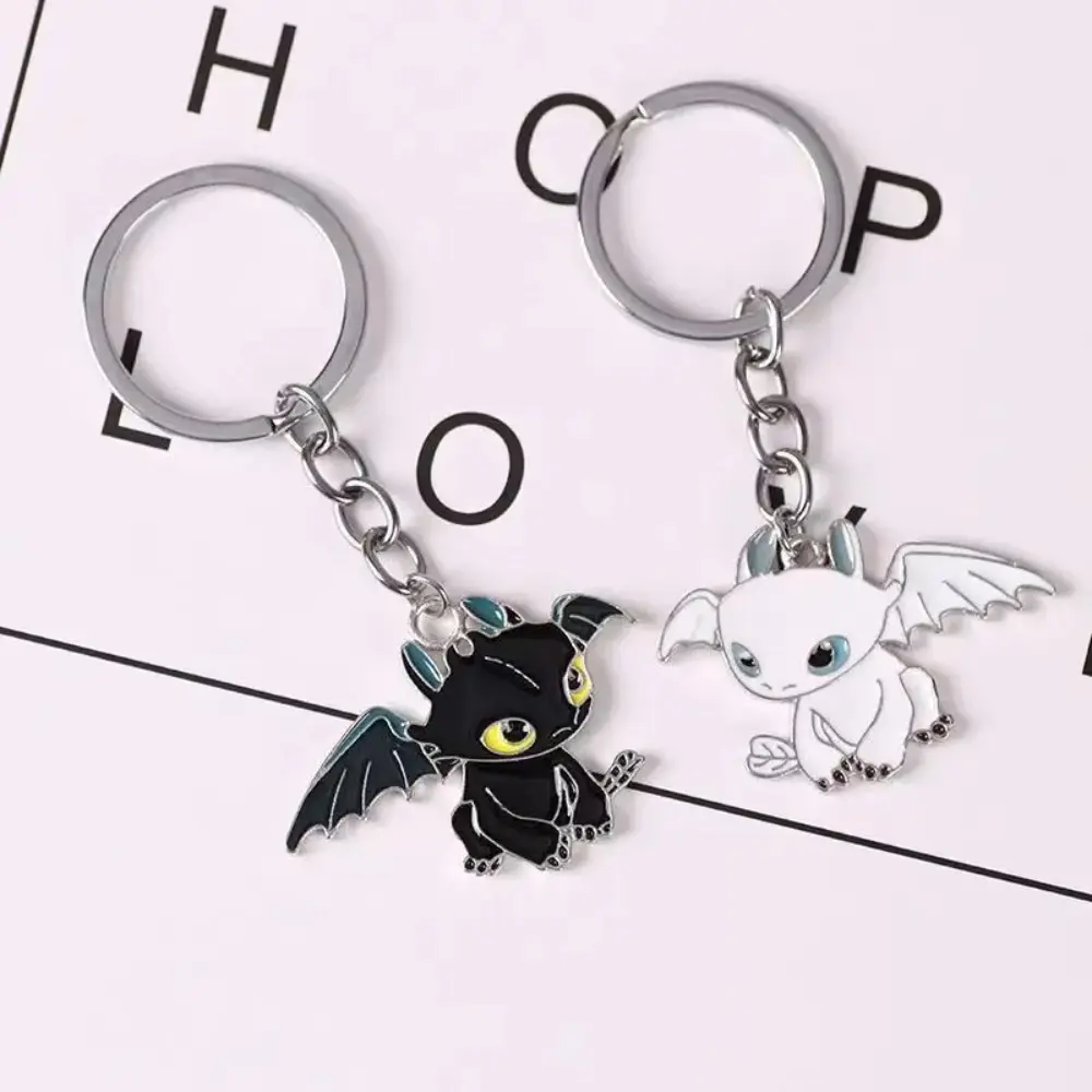 Anime Kawaii Toothless Keyring for Kids Children Cartoon Cute Keychain Light Night Fury Fashion Key Pendant Boy Girl Gifts 2025