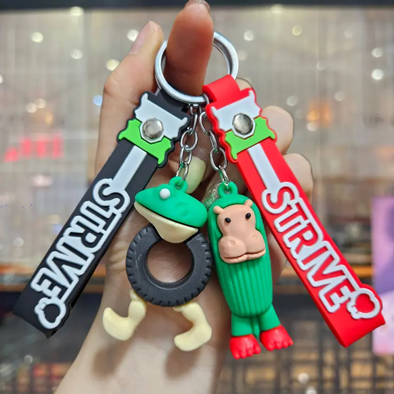 Tralalero Tralala Keychains Tungtung Sahur Brainrot Anime Action Figures Key Ring Bags Car Keys Pendant Kids Classic Toys Gift