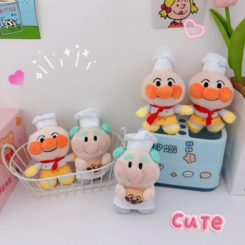 Anime Anpanmans JamS Uncle Chef Hat Cosplay Keychain Cartoon Backpack Pendant Zipper Decoration Birthday Christmas Gift