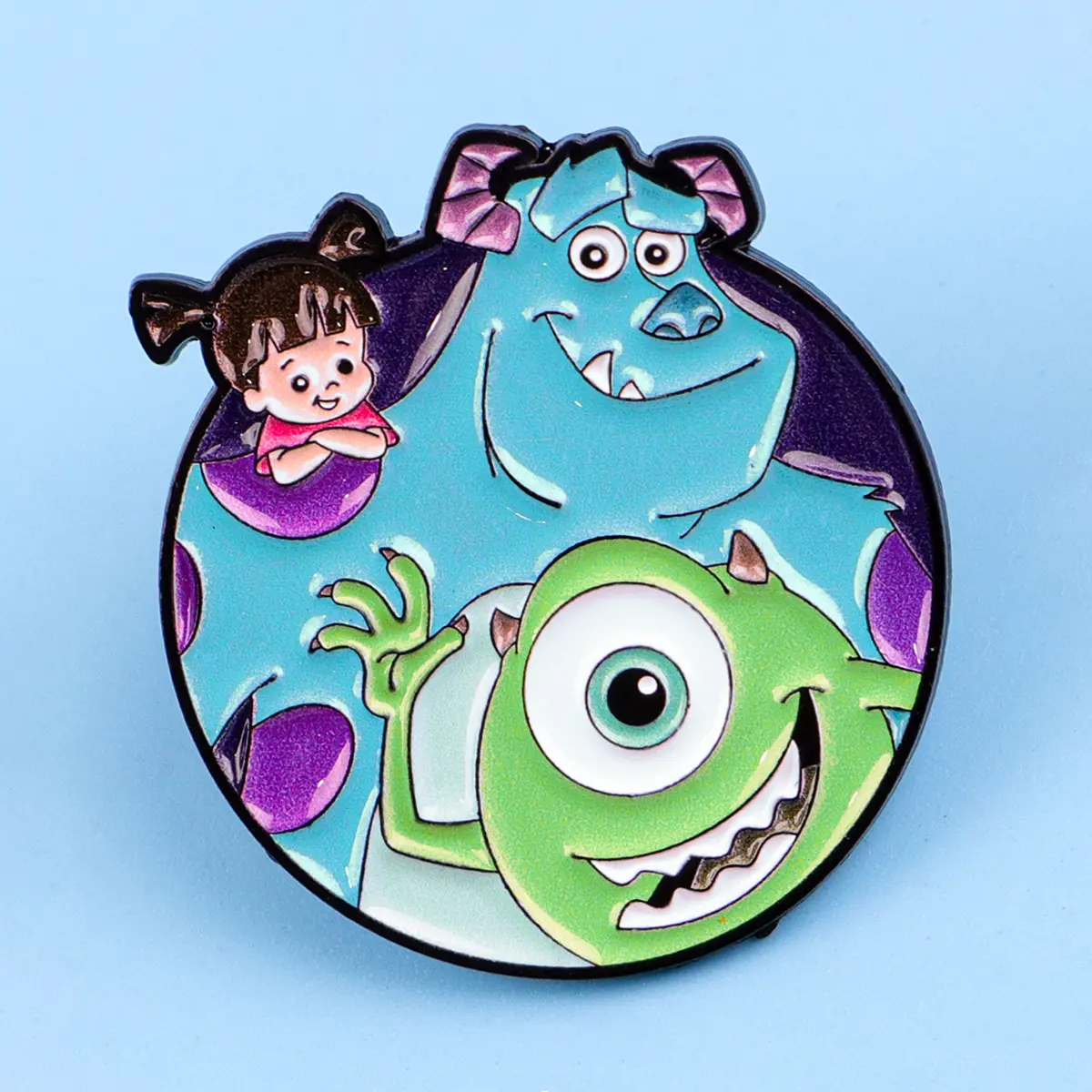 Cute Monster Mike Enamel Pin Dory Fish Brooches Lapel Badges Princess Love Couple Jewelry Halloween Gift for Friends Kids