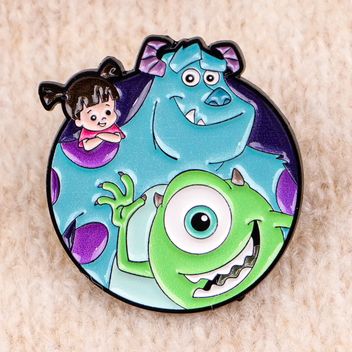 Cute Monster Mike Enamel Pin Dory Fish Brooches Lapel Badges Princess Love Couple Jewelry Halloween Gift for Friends Kids