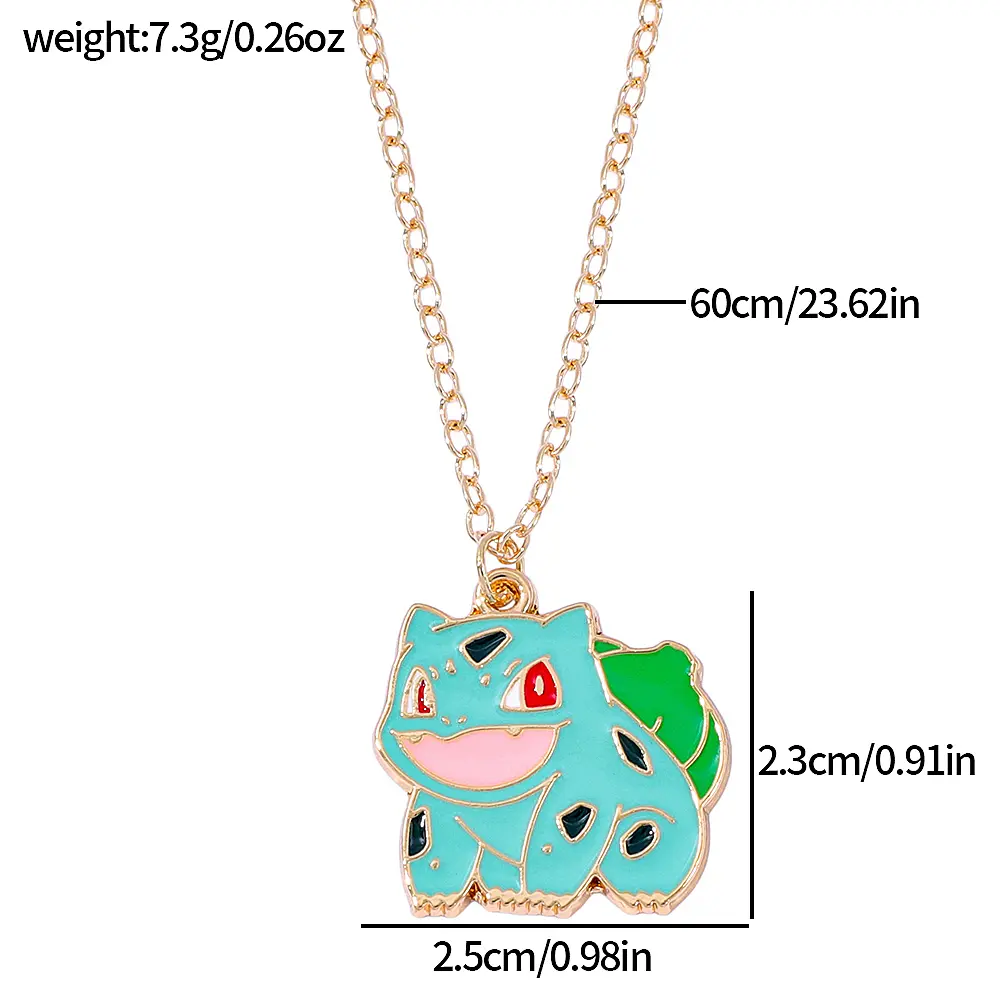 Anime Characters Pokémon Necklace Jigglypuff Pendant Neck Chain Girl Accessories Cartoon Squirtle Boy Girl Necklace