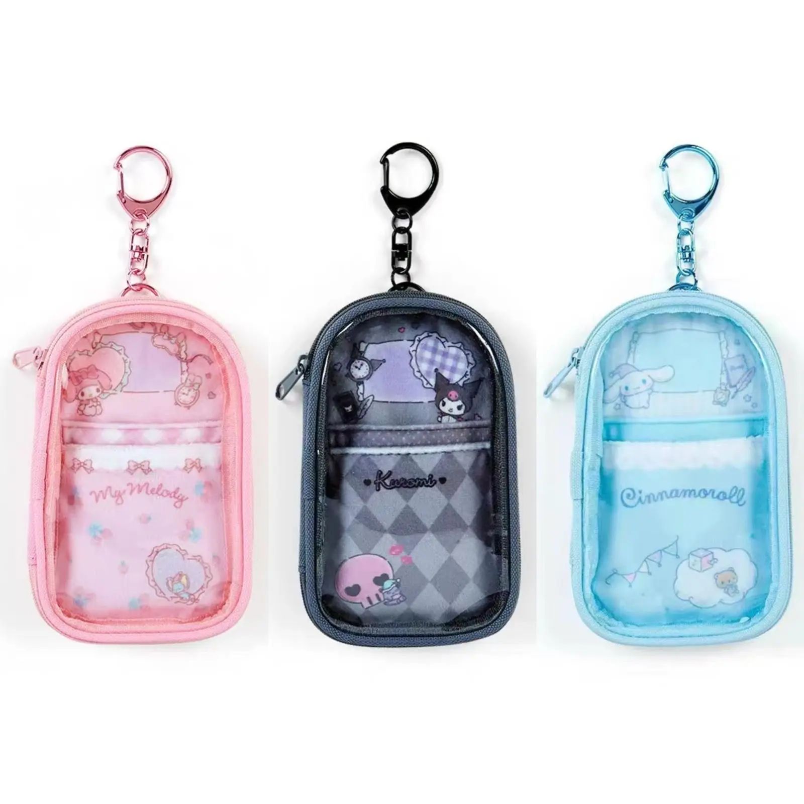 Sanrio Cinnamoroll Kuromi Anime Kawaii Storage Handbag Pendant My Melody Pvc Bag