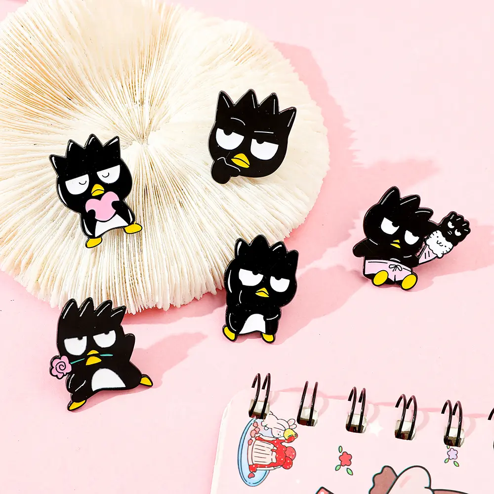 BADBADTZ-MARU Funny Sanrio Ename Pin for Women Lapel Badge on Backpack Costume Accessory Fashion Jewelry Gift
