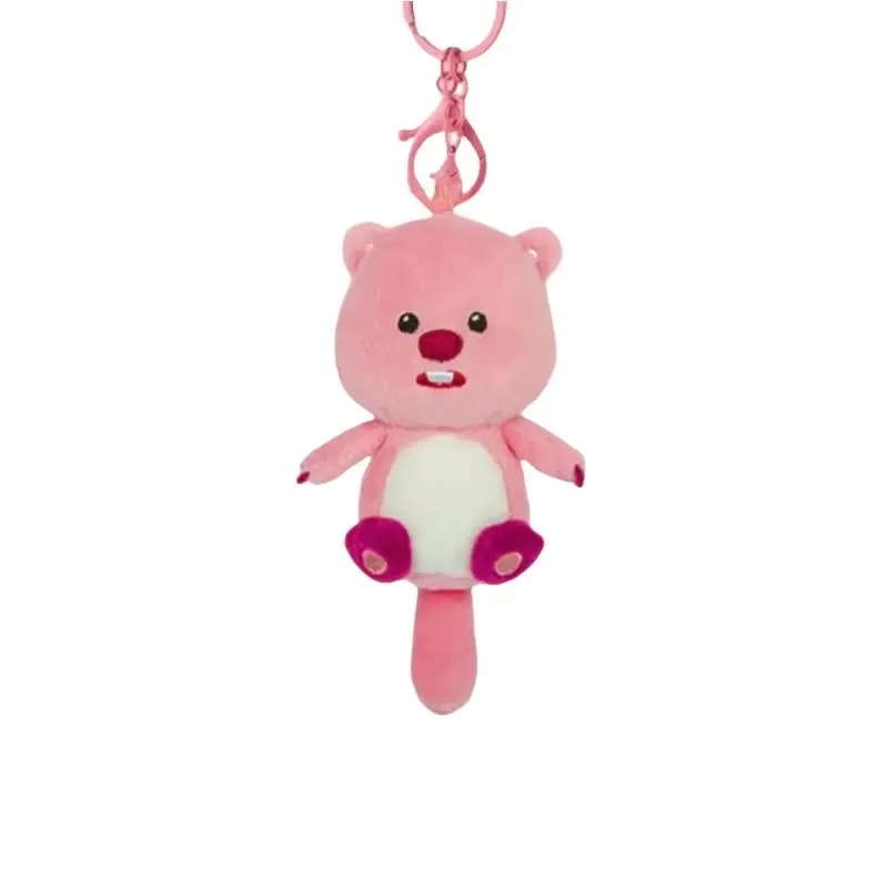 Loopy cartoon cute doll keychain schoolbag pendant kawaii cute little beaver girl heart gift for best friends holiday gift
