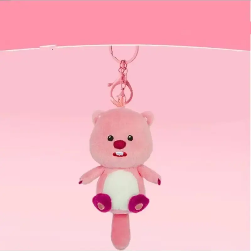 Loopy cartoon cute doll keychain schoolbag pendant kawaii cute little beaver girl heart gift for best friends holiday gift