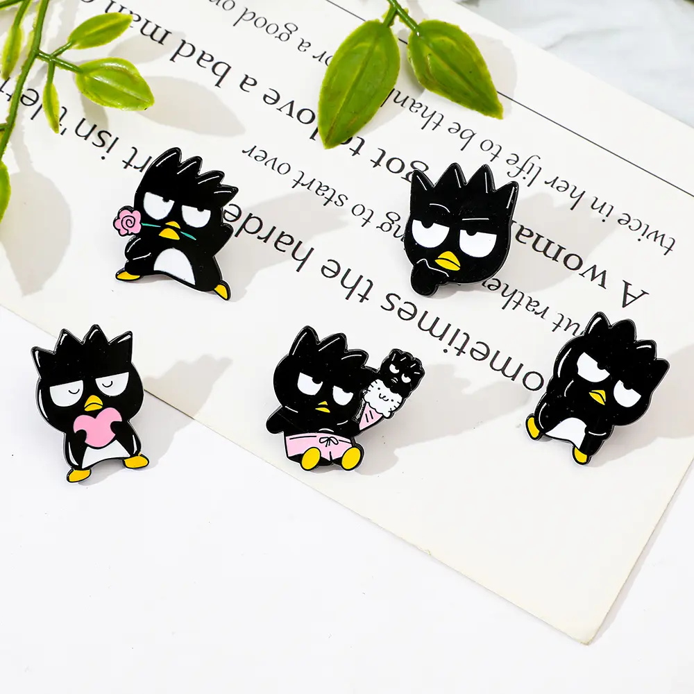 BADBADTZ-MARU Funny Sanrio Ename Pin for Women Lapel Badge on Backpack Costume Accessory Fashion Jewelry Gift