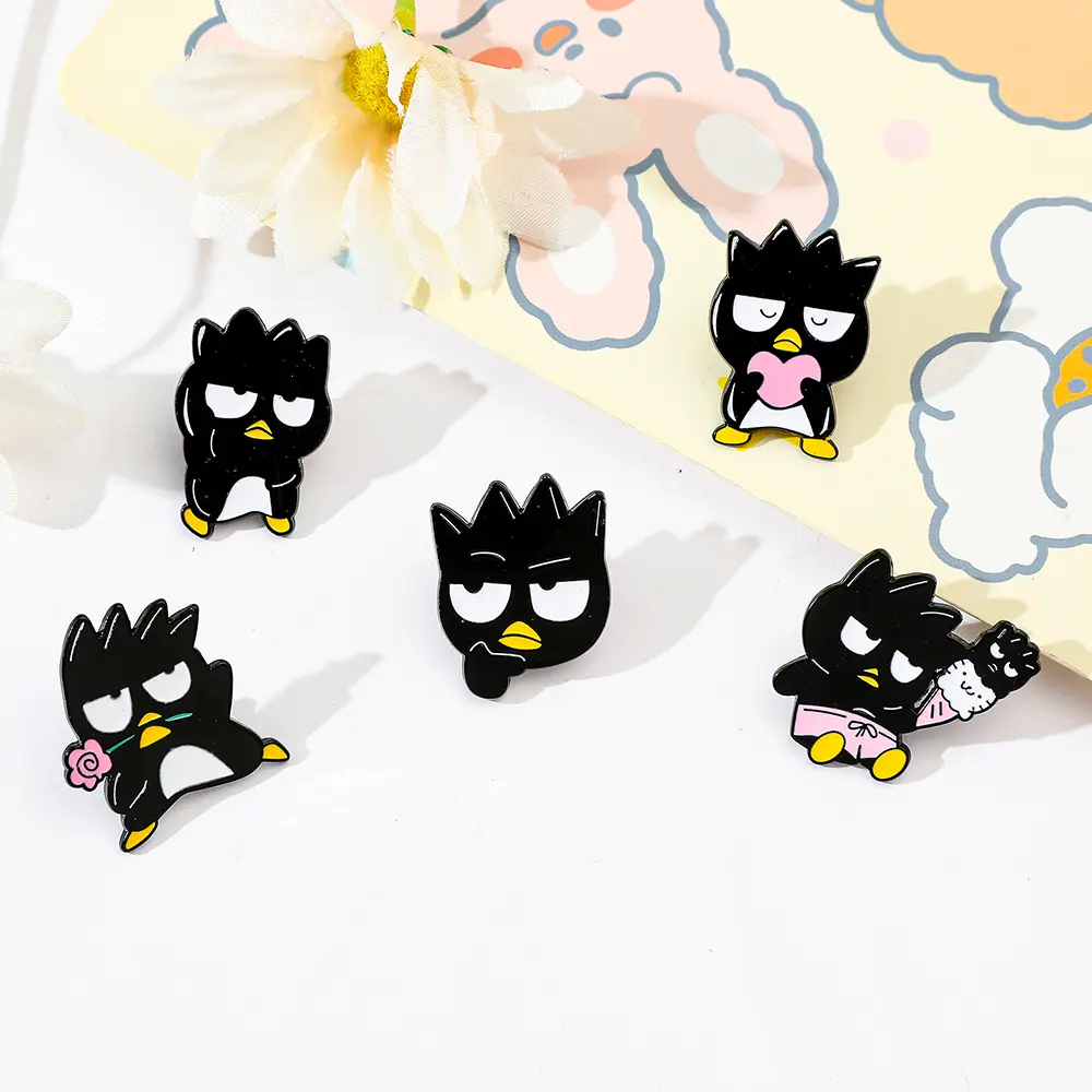 BADBADTZ-MARU Funny Sanrio Ename Pin for Women Lapel Badge on Backpack Costume Accessory Fashion Jewelry Gift