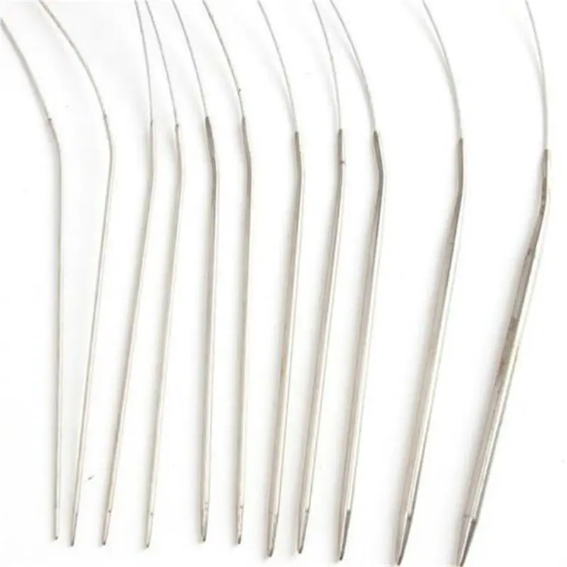 43/60/80/120cm Sweater knitting Needle Stainless Steel Ring Needle Weaving Circular Knitting Needlework Kits DIY Knitted Tool