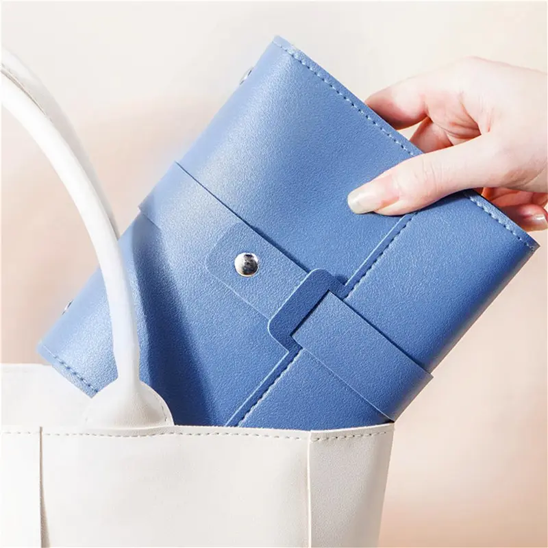 1PC PU Leather Ear Stud Storage Bag Multi-layer Jewelry Finishing Storage Organizer Book Type Storage Bag For Earrings Rings