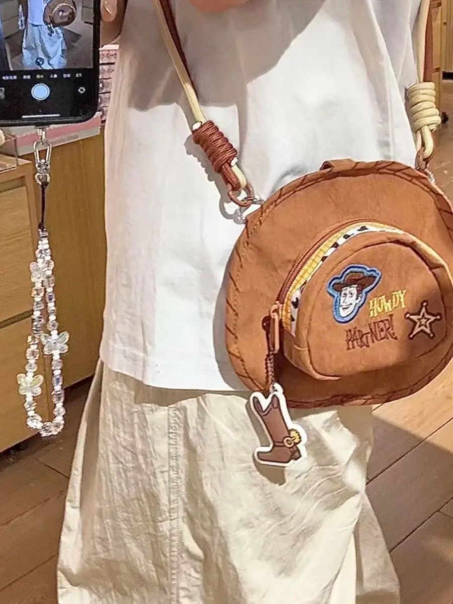 Kawaii Toy Story Inspired Cowboy Hat Messenger Bag Novel Mobile Phone Wallet As A Gift for Friends and Family