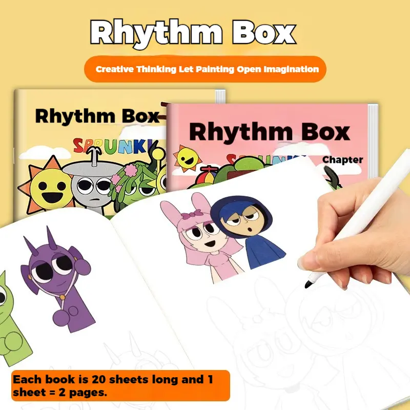 Sprunki Cartoon Sketch Copy Album Drawing Beginner Study Zero Foundation Sketching Album Children Pen Control Training Book Gift
