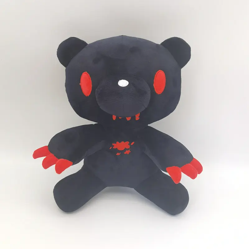 25cm Gloomy Bear Plush Toy Bloodthirsty Pink Bear Soft Toy Cute Teddy Toy Stuffed Animal Pillow for Kids Birthday Christmas Gift