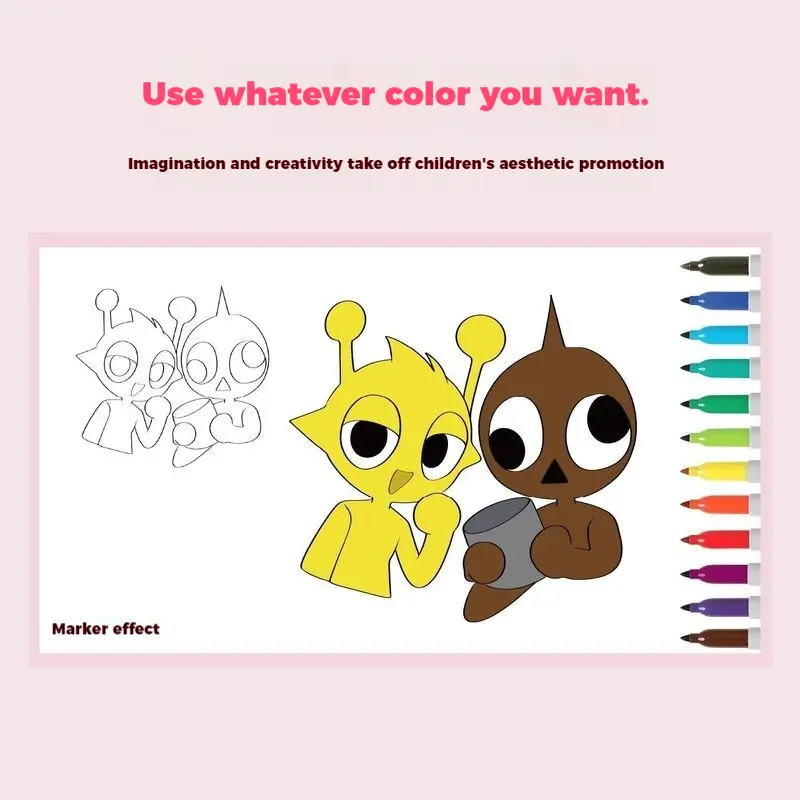 Sprunki Cartoon Sketch Copy Album Drawing Beginner Study Zero Foundation Sketching Album Children Pen Control Training Book Gift