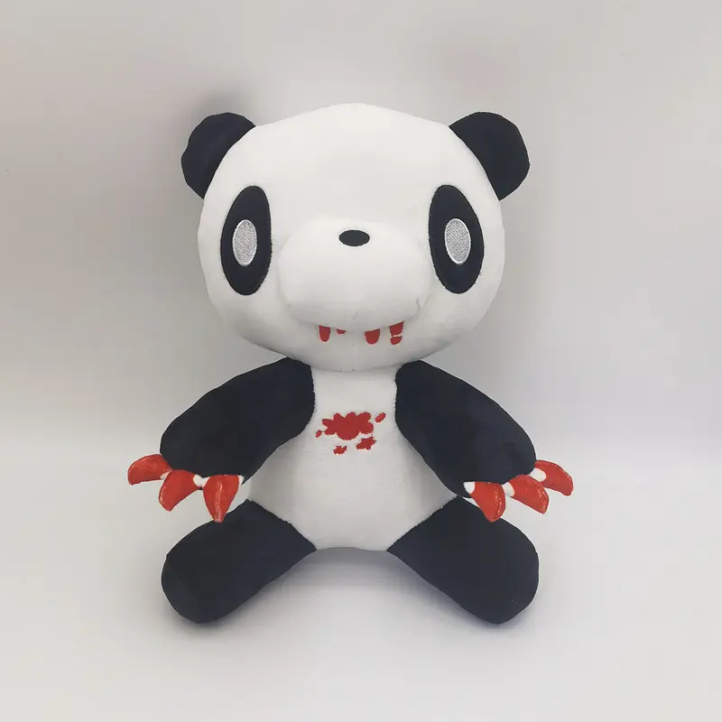 25cm Gloomy Bear Plush Toy Bloodthirsty Pink Bear Soft Toy Cute Teddy Toy Stuffed Animal Pillow for Kids Birthday Christmas Gift
