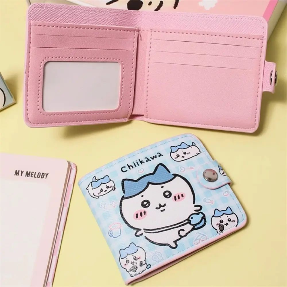 Cartoon Chikawa Hachiba Pu Button Coin Wallet Kawaii Usagi Student Bus Cards Bank Card Storage Bag Girls Holiday Gifts