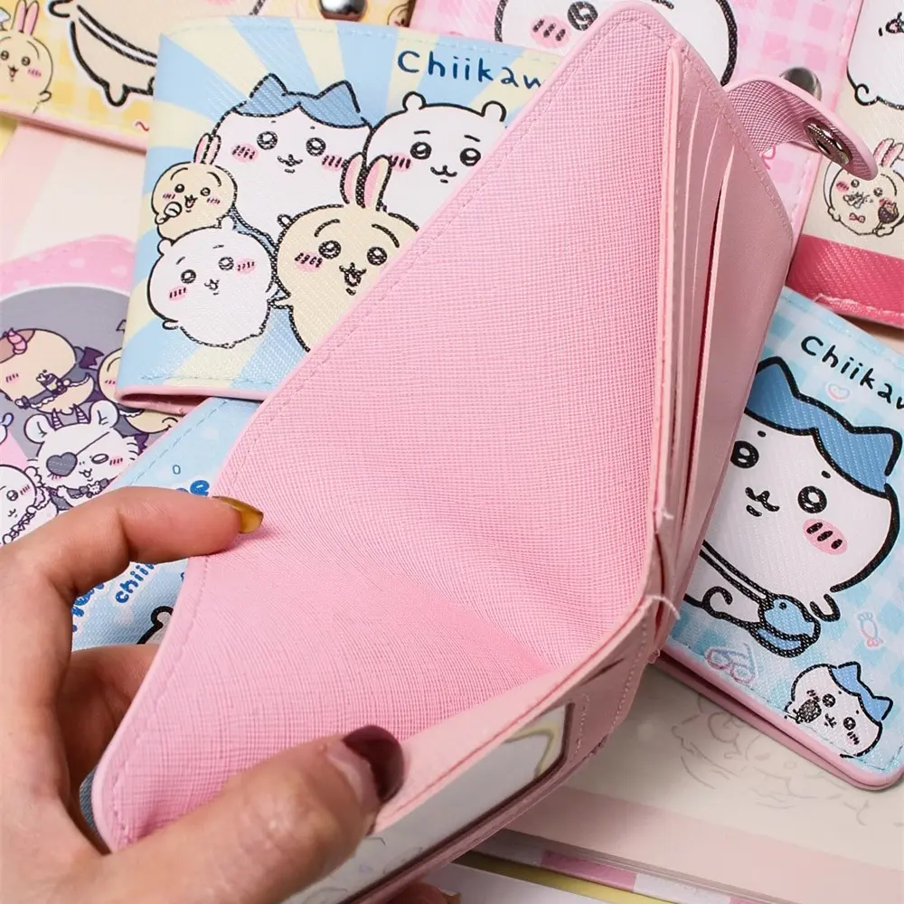 Cartoon Chikawa Hachiba Pu Button Coin Wallet Kawaii Usagi Student Bus Cards Bank Card Storage Bag Girls Holiday Gifts