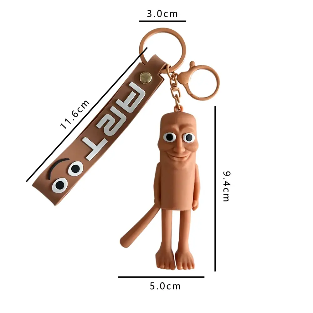 Creative Fun Italian Brainrot Keychain Tralalero Tralala Tung Tung Tung Sahur Ballerina Cappuccino Doll Keyrings Decoration Gift