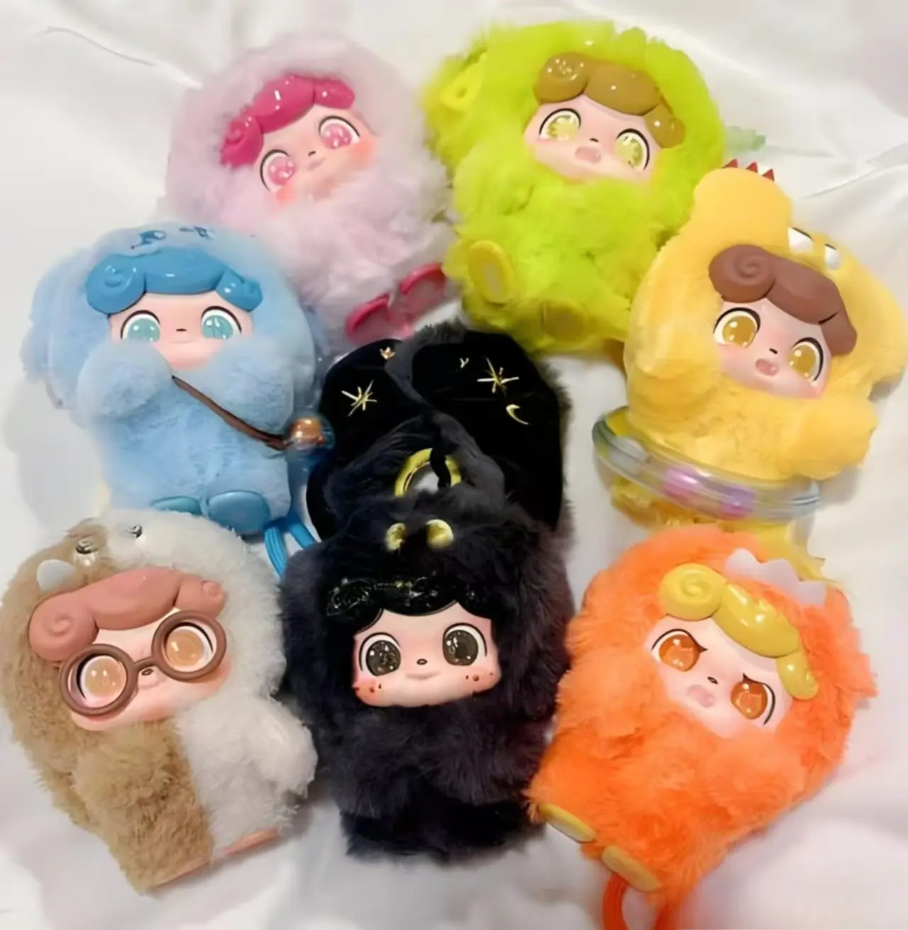 MINISO JOTOYS Q Bao Emotional Hairy Monster Series Surprise Box Pendant Plush Ornament Holiday Gifts for Girls Anime Peripherals