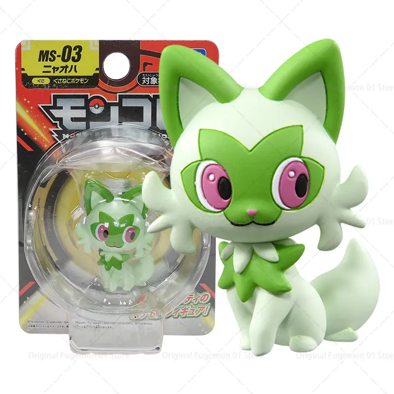 Original TAKARA TOMY Pokemon Floragato Blaziken Quaxly Quaquaval Mega Lucario Figure Toy Sprigatito Meowscarada Model Doll Gifts