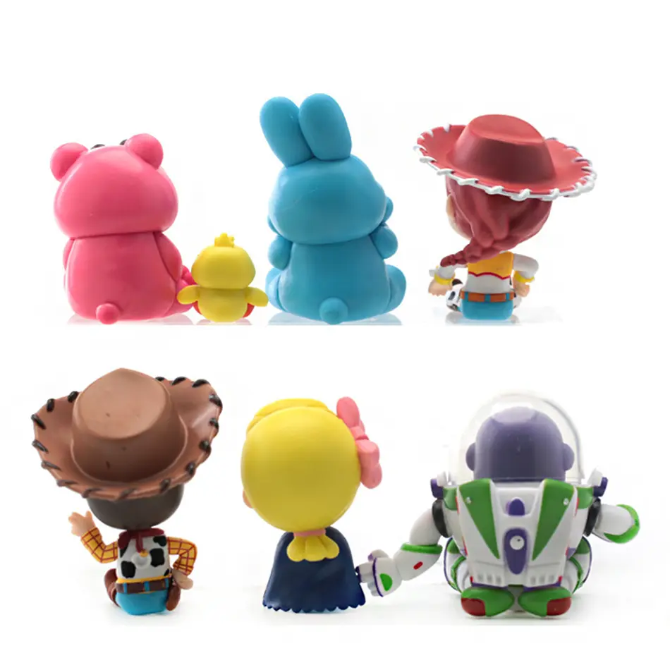 5cm 7pcs/set Disney Toys Story 4 Woody Buzz Lightyear Action Figure Anime Decoration Collection Figurine Toy Model For Children
