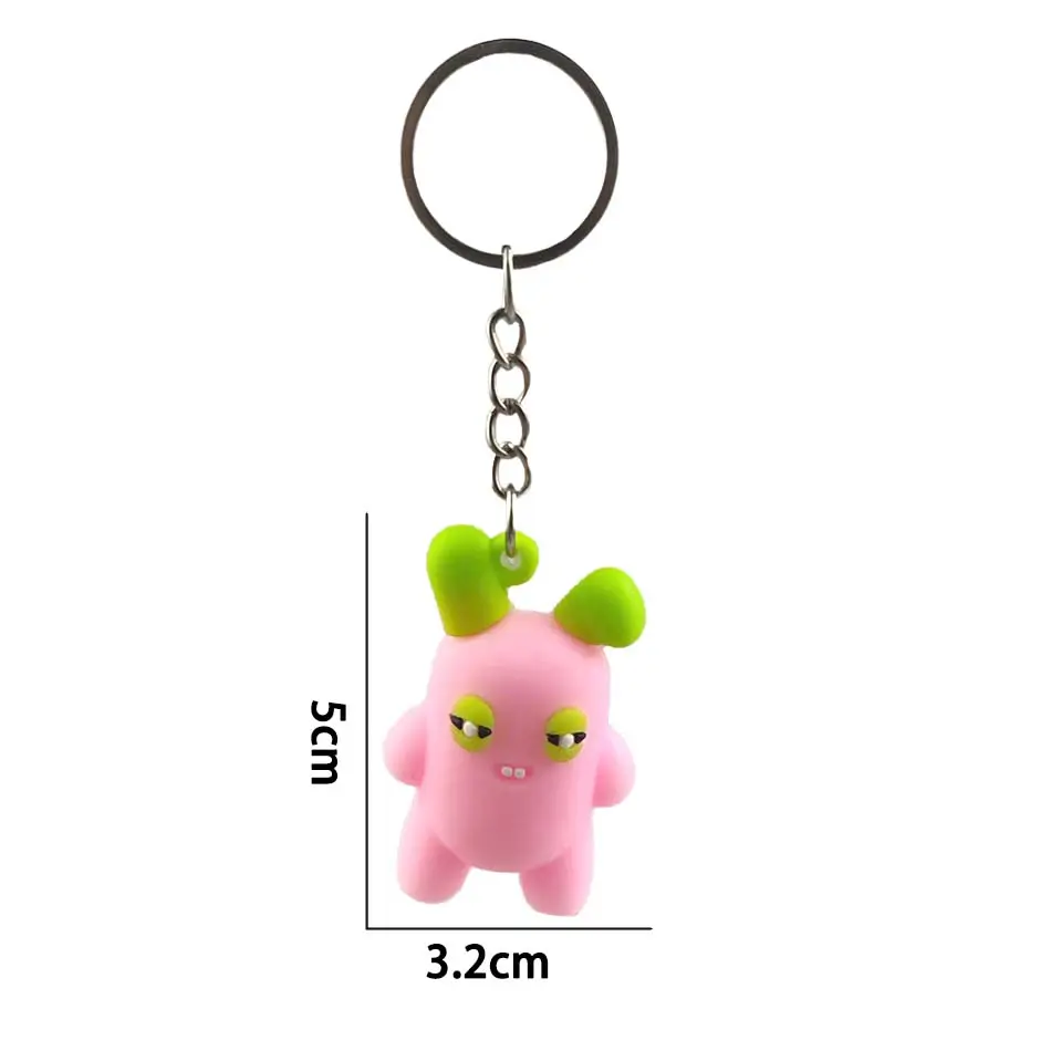 New Fuggleres Keychain Pendant Model Doll Funny Ugly Monster Figure Statue 6-8.5cm Ornaments Dolls Birthday Gift
