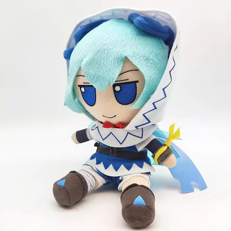 Touhou Project Fumo Cirno Touhou Hero of Ice Fairy Plush Toy Stuffed Doll Soft Figure Cartoon Anime Girl Kids Fans Xmas Gift New