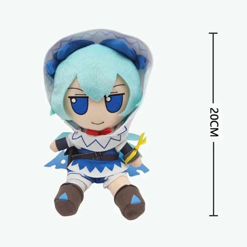 Touhou Project Fumo Cirno Touhou Hero of Ice Fairy Plush Toy Stuffed Doll Soft Figure Cartoon Anime Girl Kids Fans Xmas Gift New