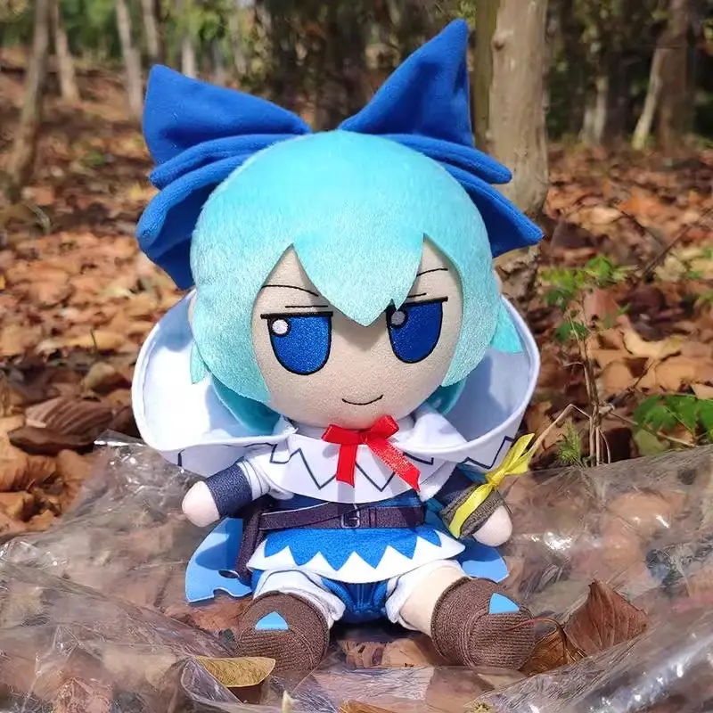 Touhou Project Fumo Cirno Touhou Hero of Ice Fairy Plush Toy Stuffed Doll Soft Figure Cartoon Anime Girl Kids Fans Xmas Gift New