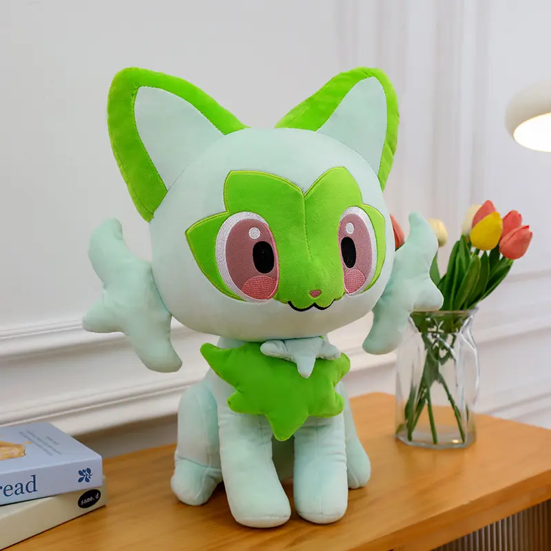 38cm Sprigatito Plush Toy Cartoon Figure Quaxly Fuecoco Pokemon Toy Cute Anime Stuffed Pillow Doll Room Decoration Holiday Gift