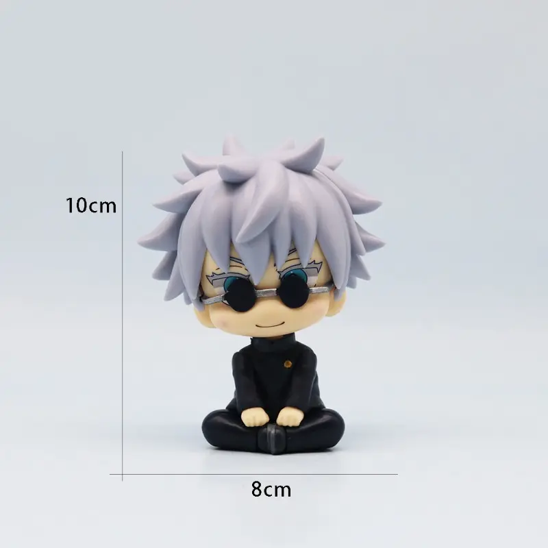 Anime Kawaii PVC Collection Dolls Fushiguro Look Up Ryomen Sukuna Toy Gojo Jujutsu Kaisen Mini  Geto Suguru Sitting Figure