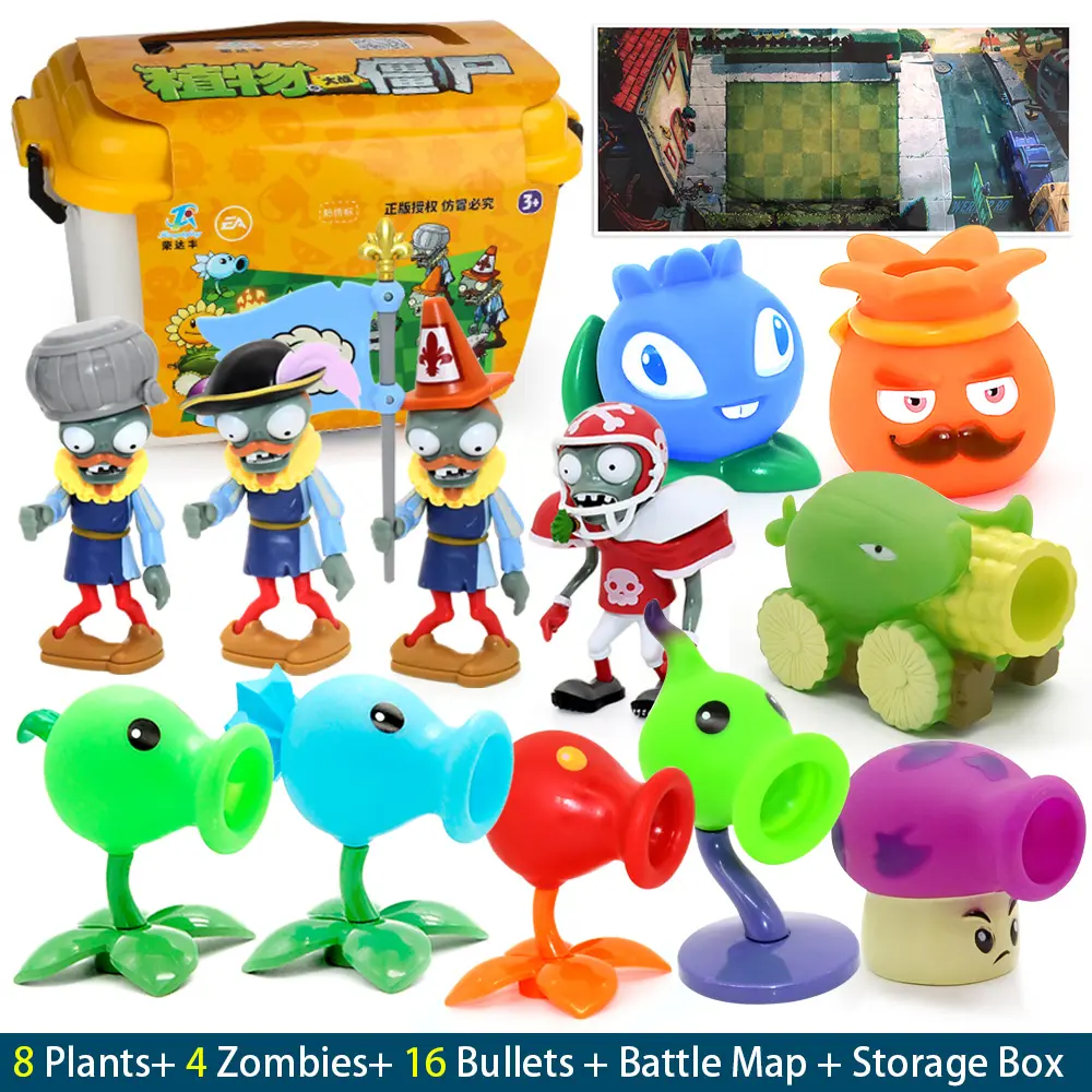 New Role Send Map Bullets Shooting PLANTS VS ZOMBIES 2 PVZ Toys Full Set Gift For Boys Box-packed Children's Dolls Action Figure