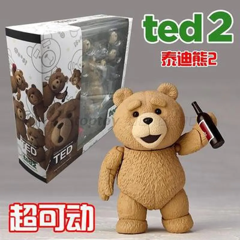 Ted 2 Figure Bjd Ted Teddy Bear Action Figure Amazing Yamaguchi Revoltech No.006 Teddy Brick Figure Gk Movie Model Doll Toy Gift