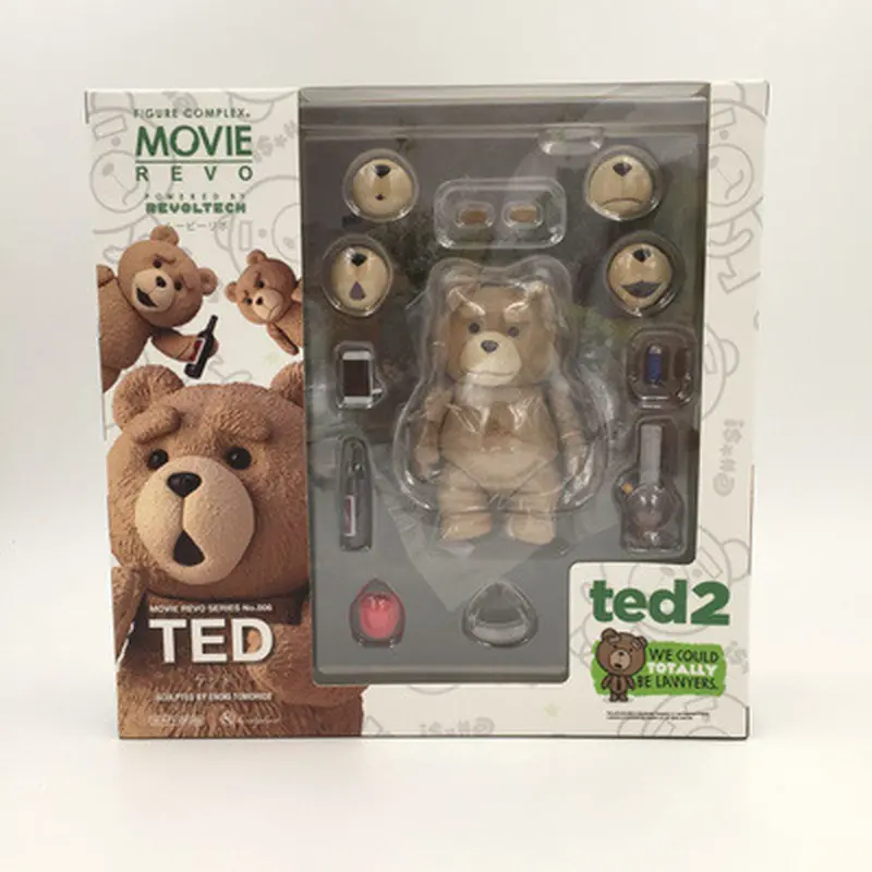 Ted 2 Figure Bjd Ted Teddy Bear Action Figure Amazing Yamaguchi Revoltech No.006 Teddy Brick Figure Gk Movie Model Doll Toy Gift