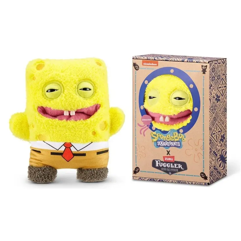 Fuggler Soft Plush Doll SpongeBob SquarePants Teeth Monster Series Ugly Toys 22cm Cartoon Figures Funny Collecting Children Gift