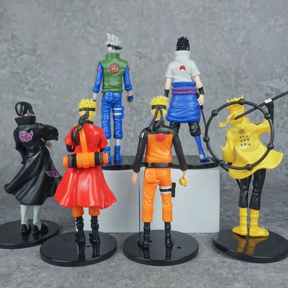 17cm Japan Anime Naruto Action Figure Sasuke Kakashi PVC Collection Model Doll Toys for Fans