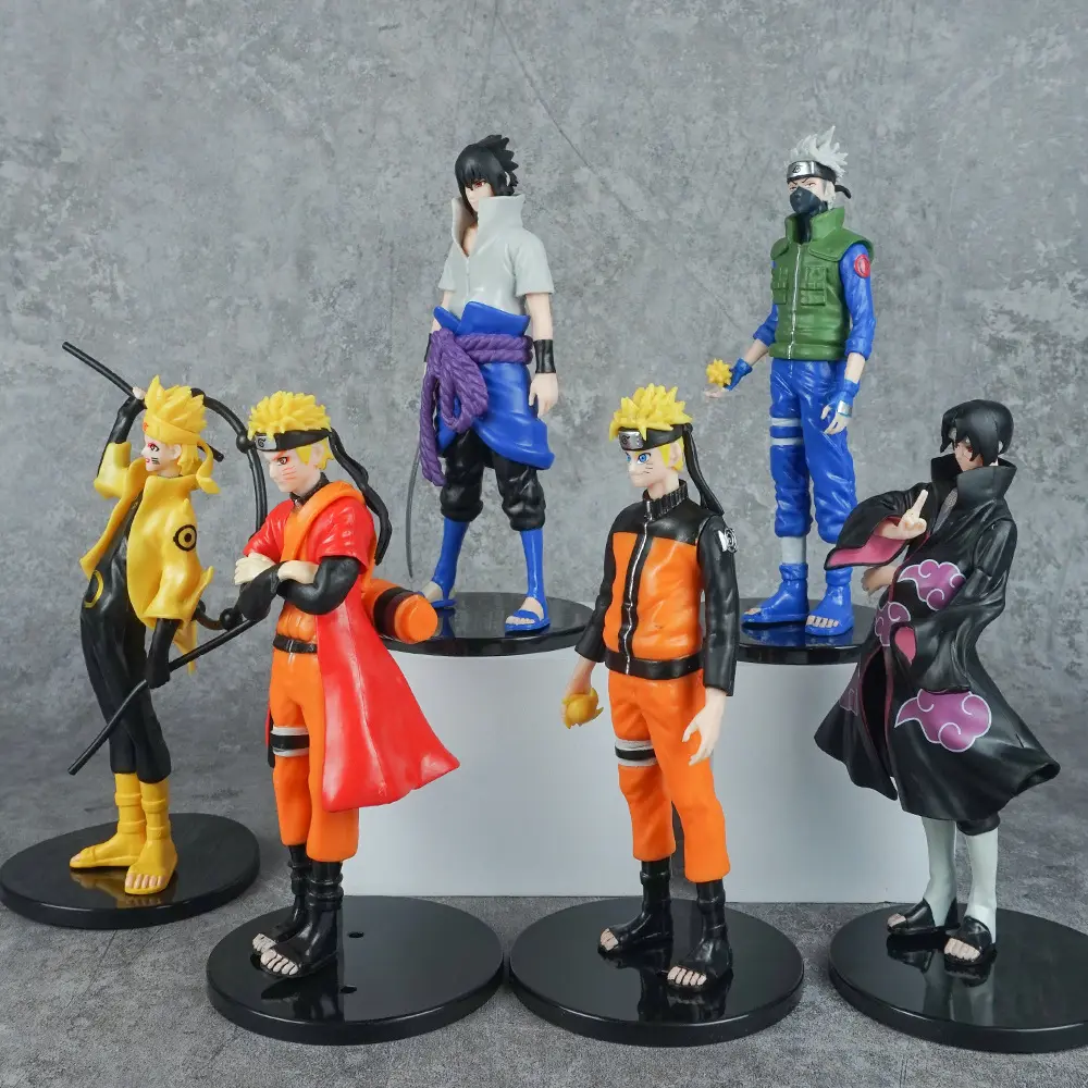 17cm Japan Anime Naruto Action Figure Sasuke Kakashi PVC Collection Model Doll Toys for Fans