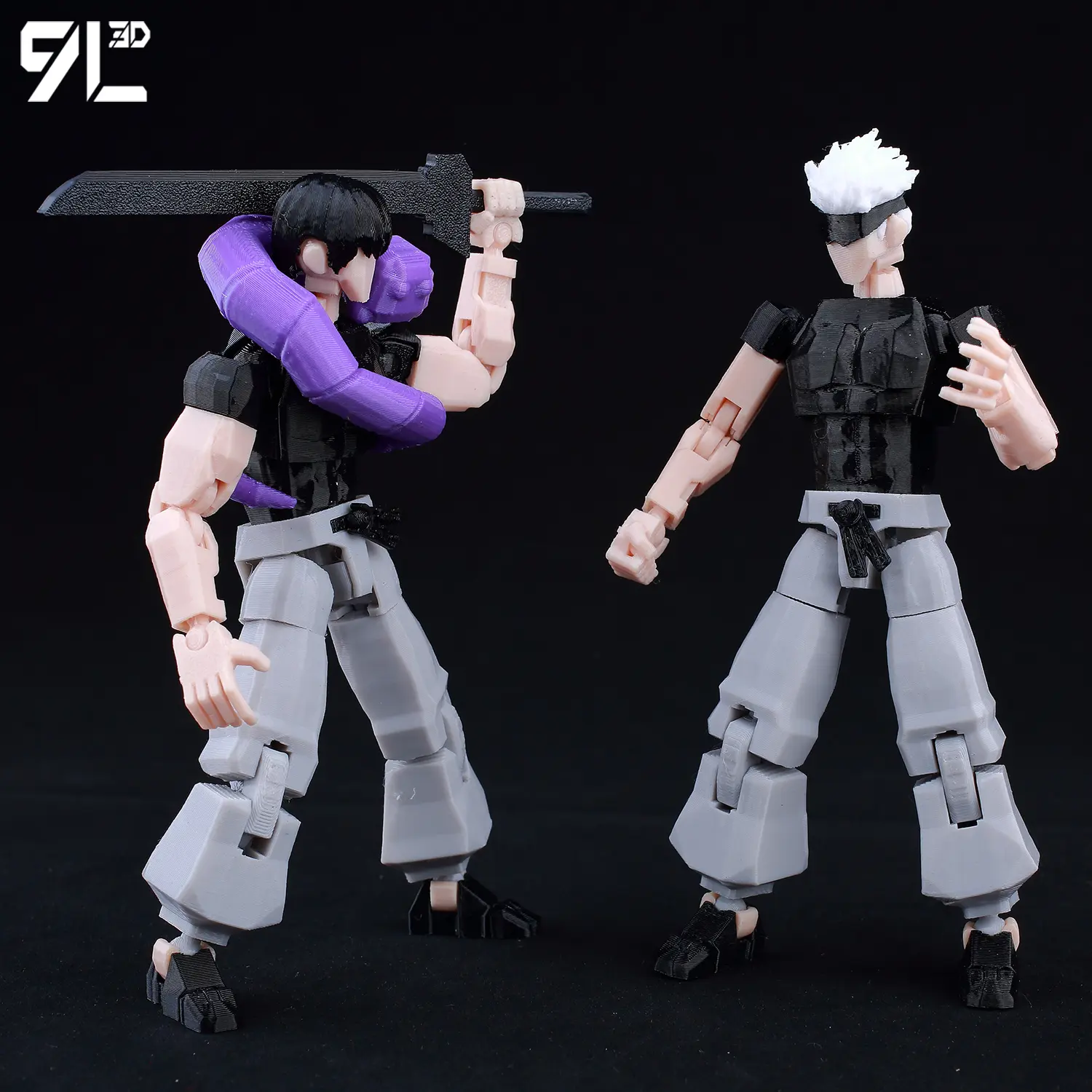 9L3D Printed Lucky Dummy 13 Jujutsu Kaisen Sukuna Yuji Yuta Satoru Gojo Movable Shapeshift Action Figures Birthday Gift for Kids