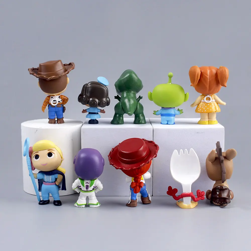 10Pcs Anime Toy Story Action Figure Buzz Lightyear Woody Jessie Alien Kawaii Doll PVC Collectible Model Toys Kid Christmas Gift