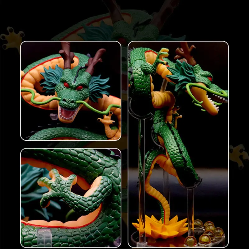 18cm anime Dragon Ball Z Shenlong doll PVC movable Goku doll toy gift DBZ model statue set collectible ornaments