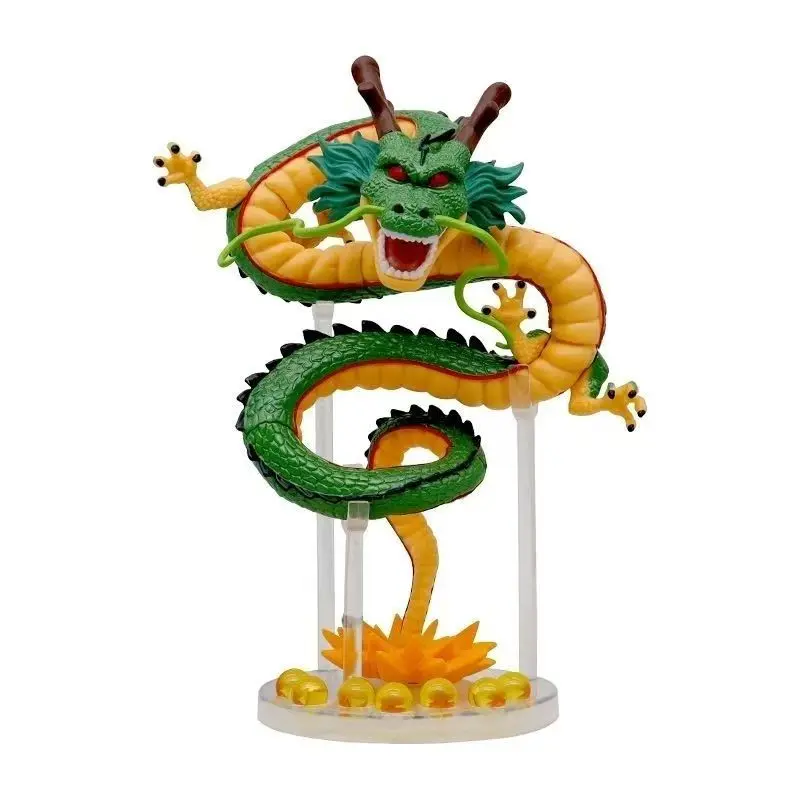18cm anime Dragon Ball Z Shenlong doll PVC movable Goku doll toy gift DBZ model statue set collectible ornaments