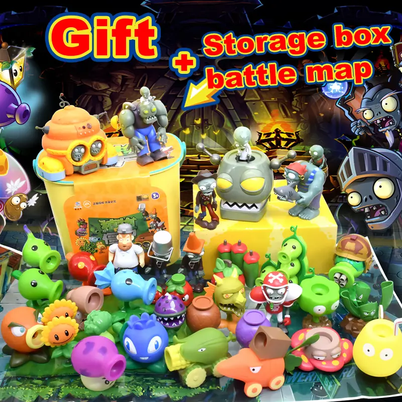 New Role PLANTS VS ZOMBIES 2 PVZ Toys Full Set Gift For Boys Box-packed Children's Dolls Action Figure Model Present Map