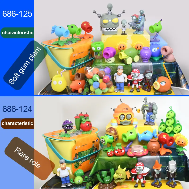 New Role PLANTS VS ZOMBIES 2 PVZ Toys Full Set Gift For Boys Box-packed Children's Dolls Action Figure Model Present Map